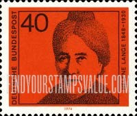 FindYourStampsValue: German Women Writers and Leaders in Political and Women's Movements - Helene Lange