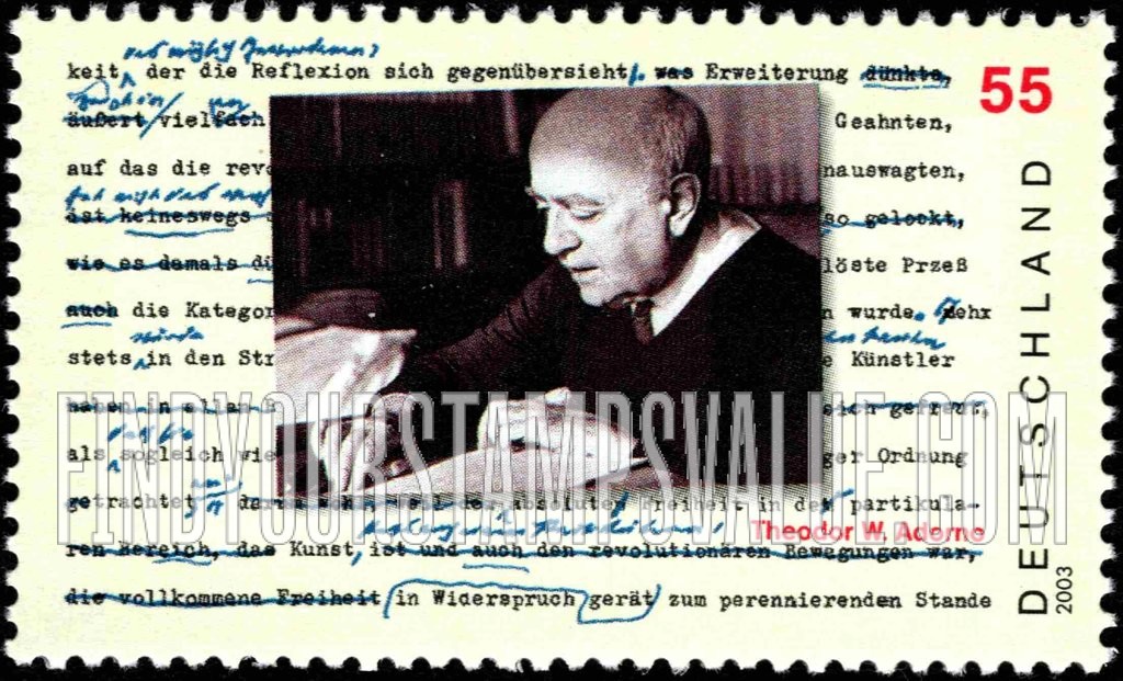 FindYourStampsValue: Theodor W. Adorno (1903-69), Philosopher