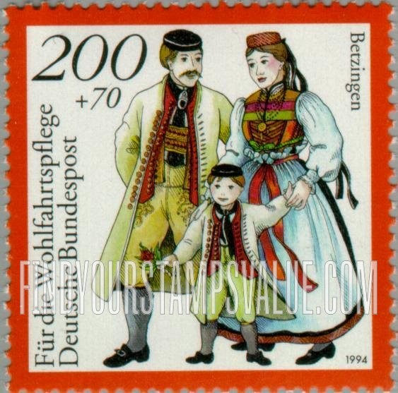 FindYourStampsValue: SEMI-POSTAL - Traditional Costume Type 1993: Betzingen