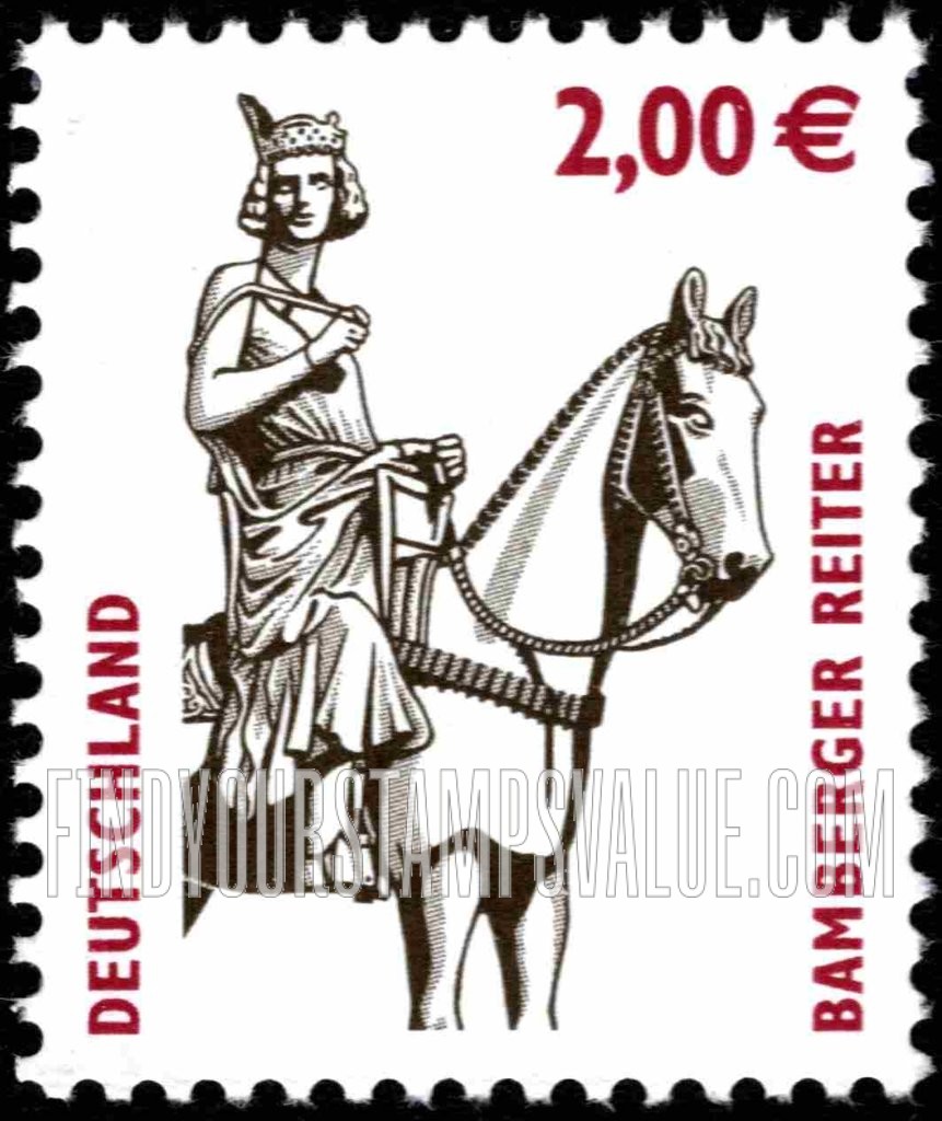 FindYourStampsValue: Historic Sites Type of 1987: Equestrian statue, Bamberg