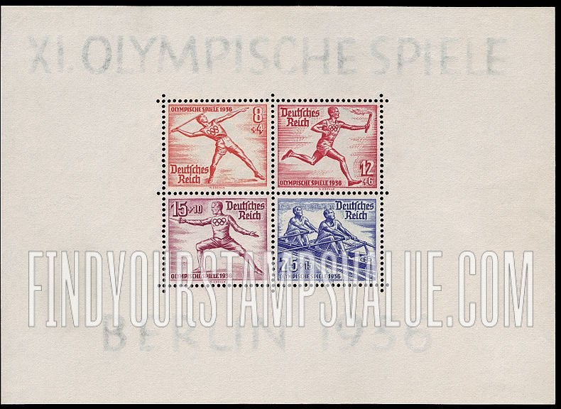 FindYourStampsValue: SEMI-POSTAL - Type of 1935: Summer Olympic Games, Berlin