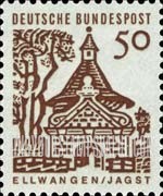 FindYourStampsValue: German Buildings through 12 Centuries - Castle Gate, Ellwangen