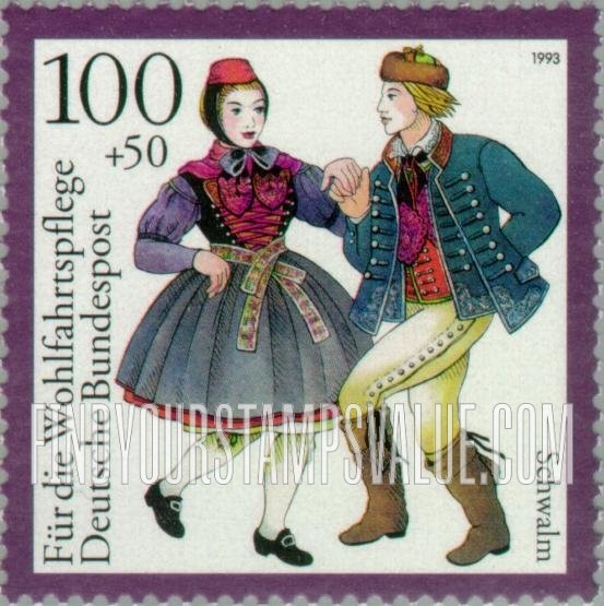 FindYourStampsValue: SEMI-POSTAL - Traditional Costumes: Schwalm, Hesse
