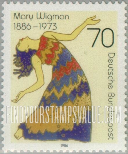 FindYourStampsValue: Mary Wigman (1886-1973), dancer