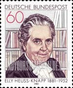 FindYourStampsValue: Birth Centenary of Elly Heuss-Knapp, Founded Elly Heuss-Knapp Foundation (Rest and Recuperation for Mothers)