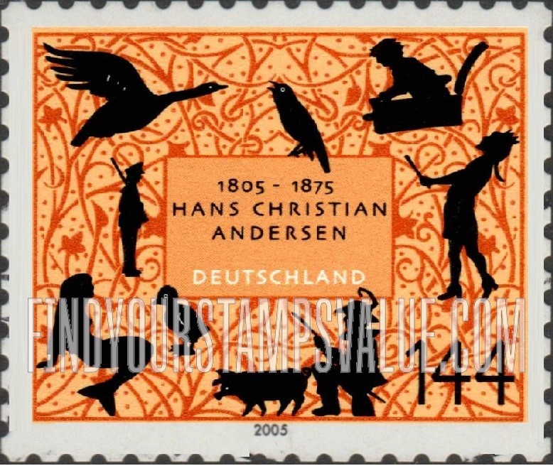 FindYourStampsValue: Hans Christian Andersen (1805-75), Author