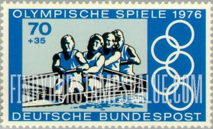 FindYourStampsValue: SEMI-POSTAL - Rowing, coxed four