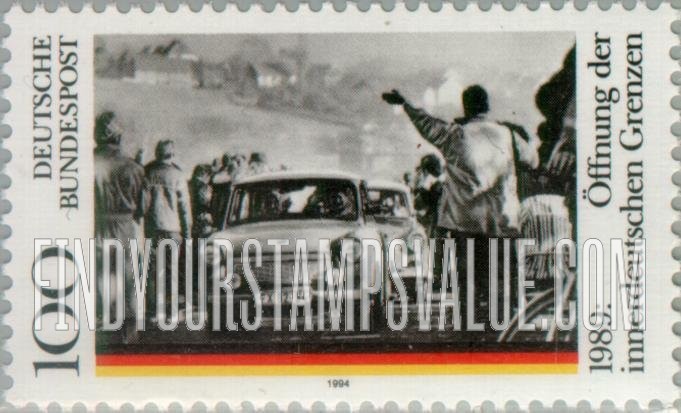 FindYourStampsValue: Opening of the Berlin Wall, 5th Anniversary