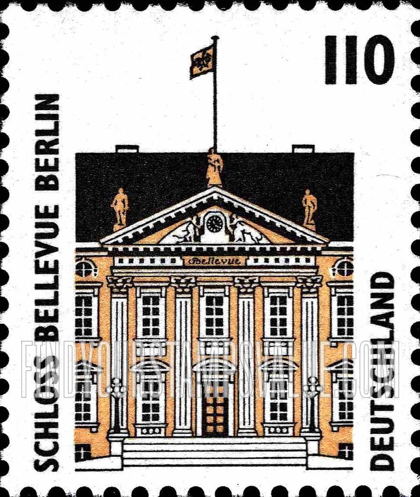 FindYourStampsValue: Historic Sites Type of 1987: Bellevue Castle, Berlin