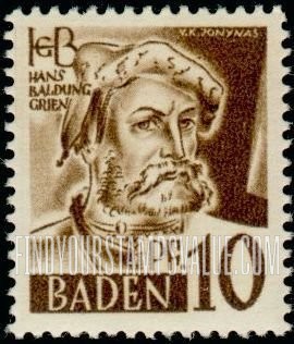 FindYourStampsValue: BADEN - Hans Baldung Grien