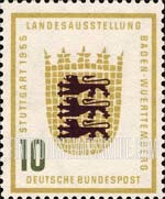 FindYourStampsValue: Baden-Württemberg Exhibition, Stuttgart - Arms of Baden-Württemberg
