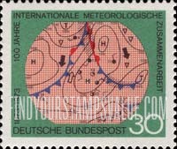 FindYourStampsValue: Centenary of the International Meteorological Cooperation - Meteorological Map