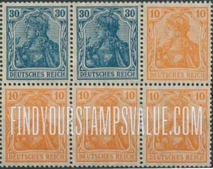 FindYourStampsValue: Germania: Germania Types of 1902-16