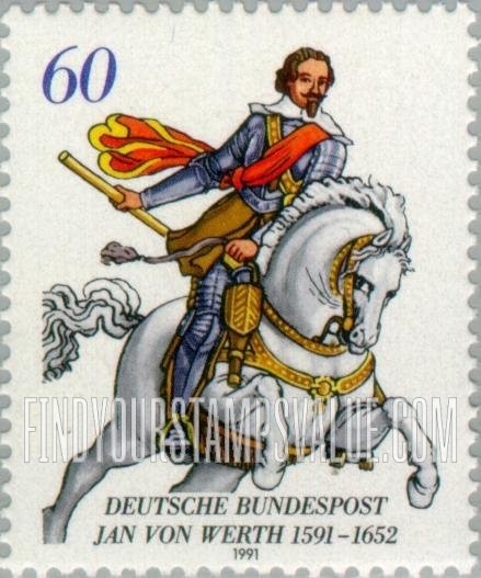 FindYourStampsValue: Jan von Werth (1591-1652), general
