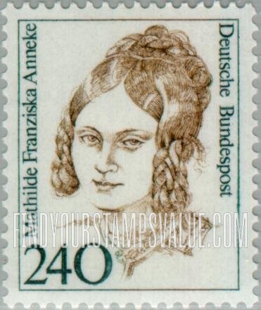 FindYourStampsValue: Famous Women: Mathilde Franziska Anneke, (1817-84), American author