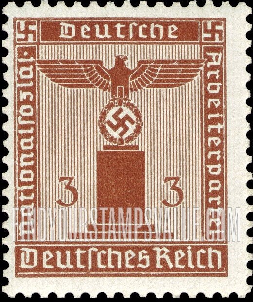 FindYourStampsValue: FRANCHISE - For use by the National Socialist German Workers’ Party: Party Emblem