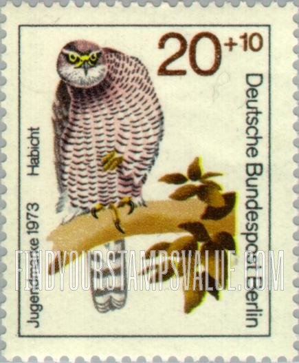 FindYourStampsValue: OCCUPATION SEMI-POSTAL - Bird Type of 1973: Goshawk
