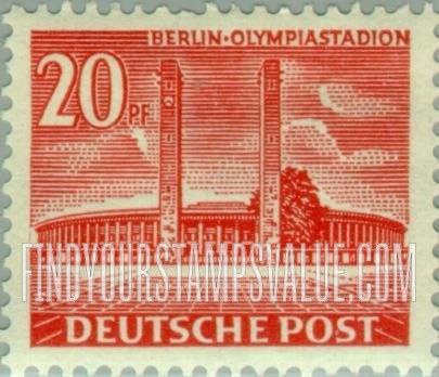 FindYourStampsValue: BERLIN - Olympic Stadium, Berlin: Similar to Type of 1949