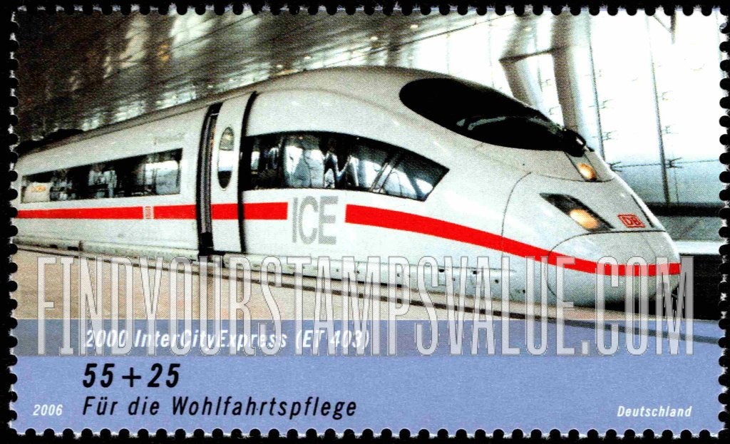 FindYourStampsValue: SEMI-POSTAL - Trains: InterCityExpress (ET403)