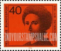 FindYourStampsValue: German Women Writers and Leaders in Political and Women's Movements - Rosa Luxemburg