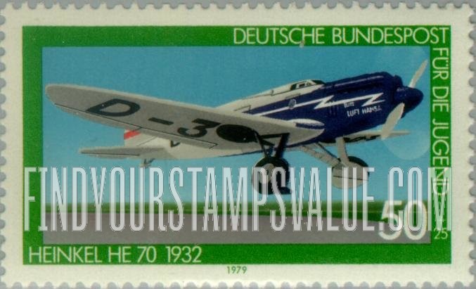 FindYourStampsValue: SEMI-POSTAL - Airplanes: Heinkel HE70, 1932