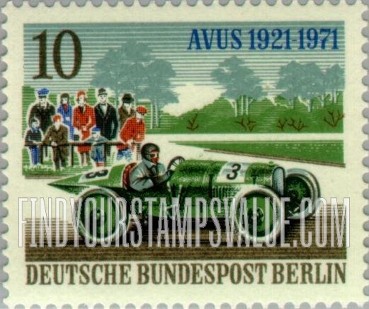 FindYourStampsValue: BERLIN - Racing Cars: Opel racer