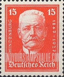 FindYourStampsValue: SEMI-POSTAL - President Paul von Hindenburg