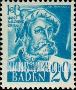 FindYourStampsValue: BADEN - Hans Baldung Grien