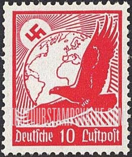 FindYourStampsValue: AIR POST - Swastika Sun, Globe and Eagle