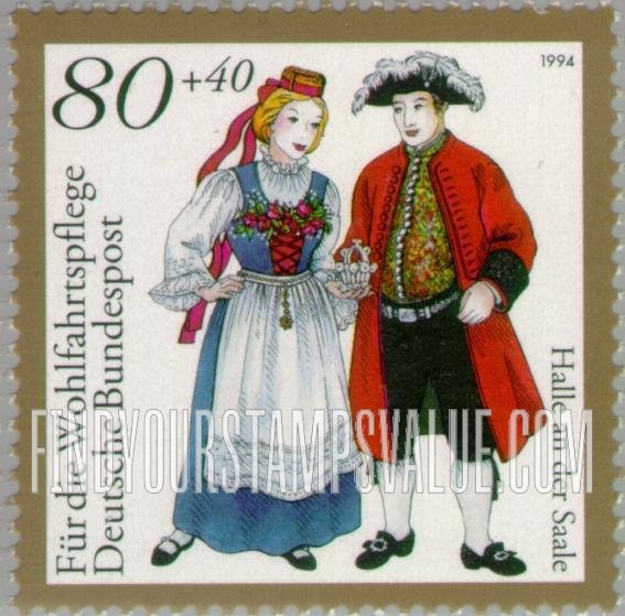 FindYourStampsValue: SEMI-POSTAL - Traditional Costume Type 1993: Halle an der Saale