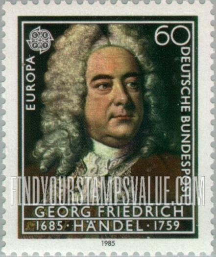 FindYourStampsValue: Europa 1985: Portrait of Georg Friedrich Handel