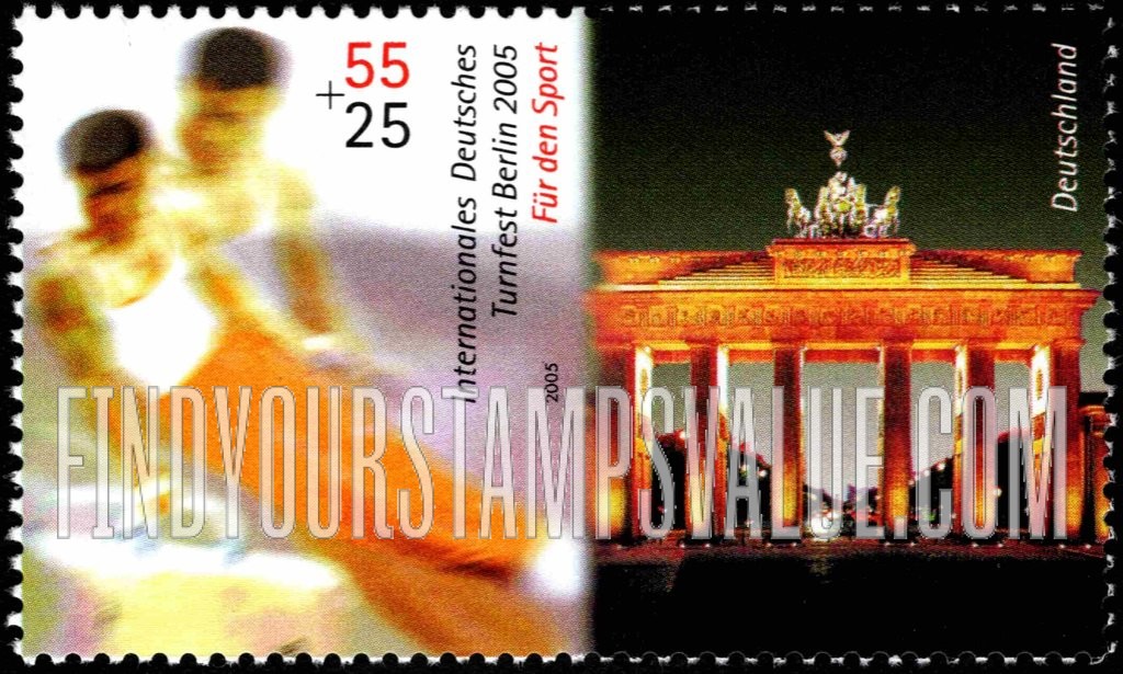 FindYourStampsValue: SEMI-POSTAL - Sports: Gymnasts, Brandenburg Gate, Berlin
