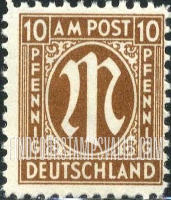 FindYourStampsValue: A. M. G. ISSUE - "M" in Circle