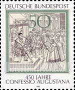 FindYourStampsValue: 450th Anniversary of the Reading of Confession of Augsburg to Charles V
