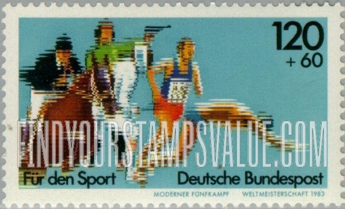 FindYourStampsValue: SEMI-POSTAL - 1983 Sports Championships: Modern Pentathlon World Championships