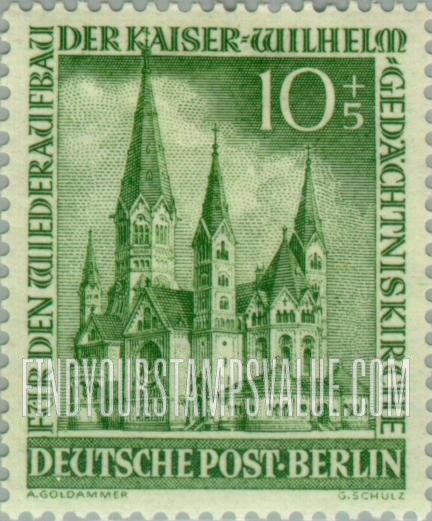 FindYourStampsValue: OCCUPATION SEMI-POSTAL - Kaiser Wilhelm Memorial Church