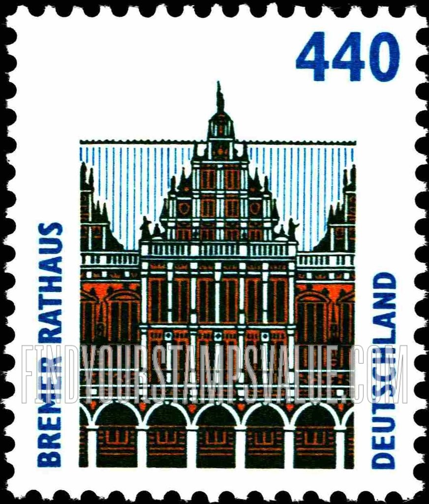 FindYourStampsValue: Historic Sites Type of 1987: Town hall, Bremen