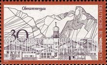 FindYourStampsValue: German Towns - View of Oberammergau