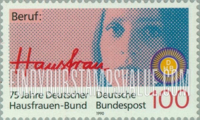 FindYourStampsValue: German Association of Housewives, 75th Anniversary