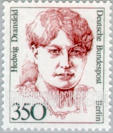 FindYourStampsValue: BERLIN - Famous Women Type of Germany: Hedwig Dransfeld (1871-1925), women’s rights activist