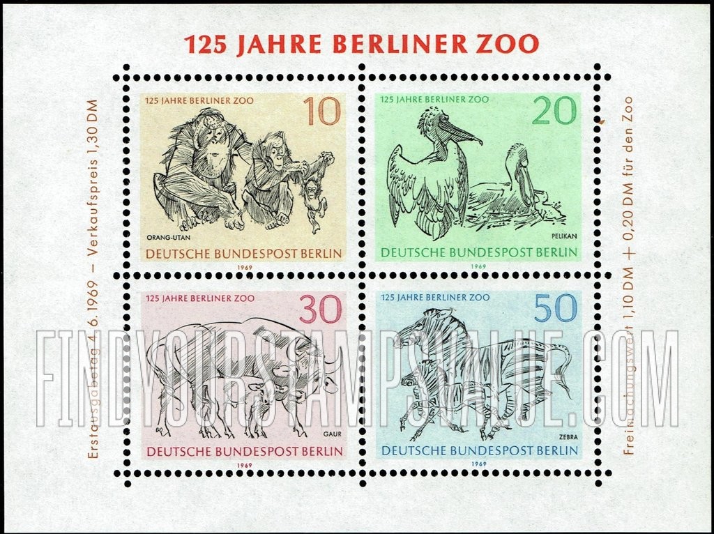 FindYourStampsValue: BERLIN - Berlin Zoo Animals