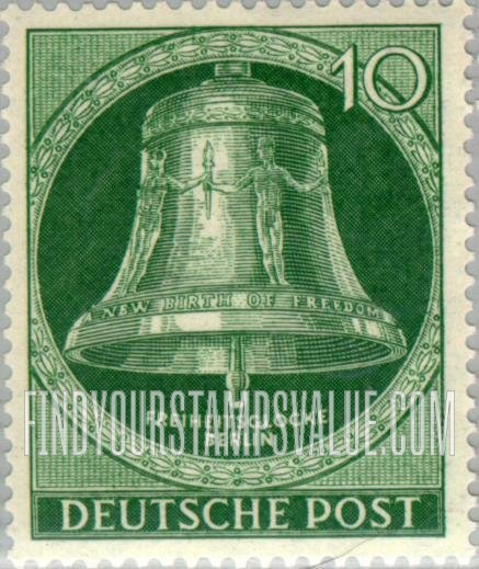 FindYourStampsValue: BERLIN - Freedom Bell: Bell Type of 1951-1952