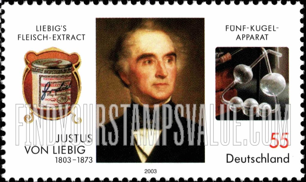 FindYourStampsValue: Justus von Liebig (1803-73), Chemist