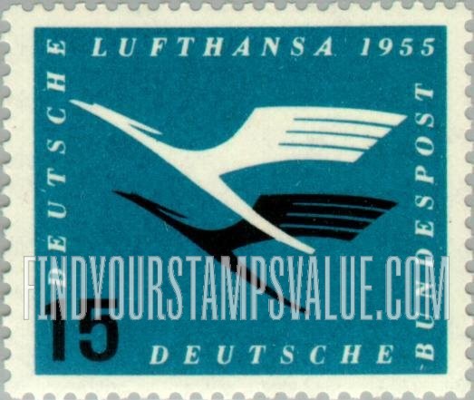 FindYourStampsValue: AIR POST - Federal Republic: Lufthansa Emblem