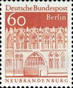 FindYourStampsValue: German Architecture of 12 Centuries - Treptow Gate, Neubrandenburg