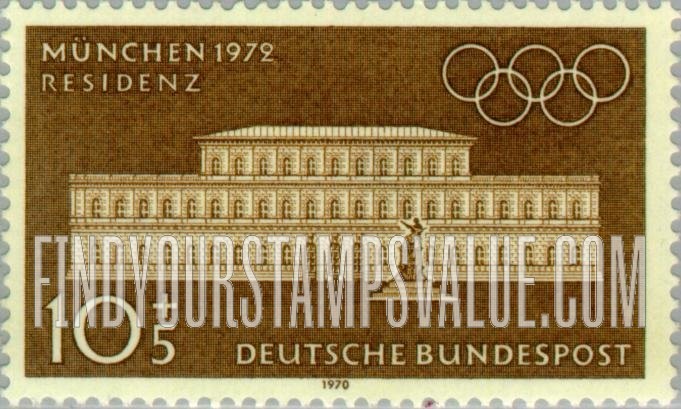 FindYourStampsValue: SEMI-POSTAL - Munich Buildings: Residenz (Palace), Munich
