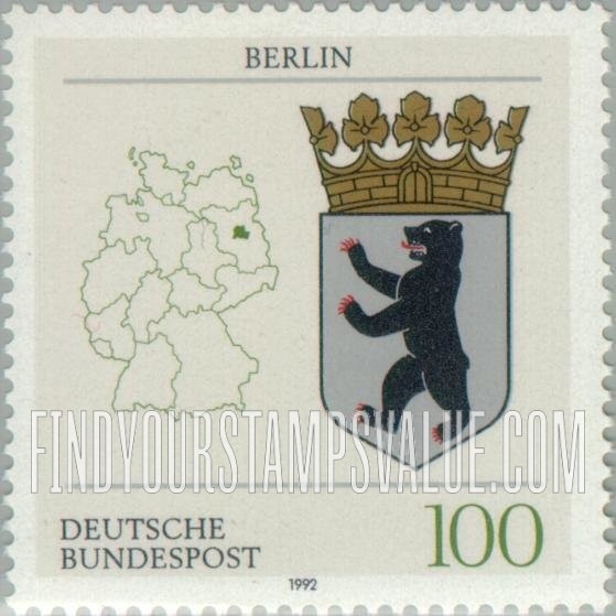FindYourStampsValue: Coats of Arms of States of the Federal Republic of Germany: Berlin