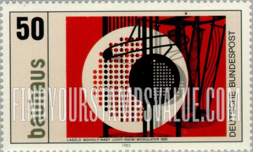 FindYourStampsValue: Walter Gropius (1883-1969), Founder of Bauhaus Architecture: Light Space Modulator, 1930