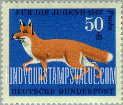 FindYourStampsValue: SEMI-POSTAL - Animal Type of 1966: Red fox
