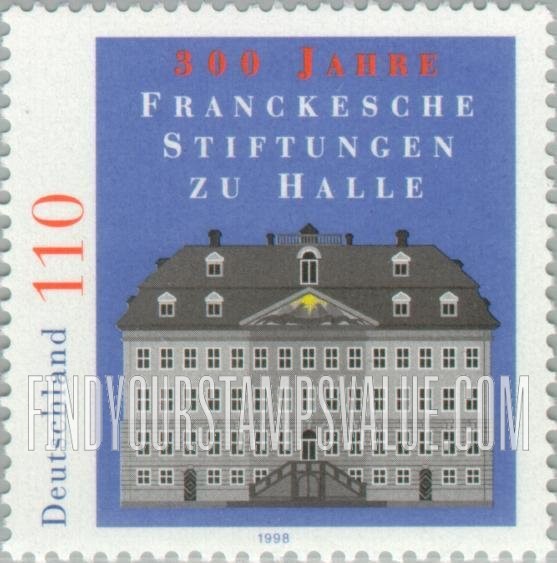 FindYourStampsValue: Francke Charitable Institutions, Halle, 300th Anniversary: Building